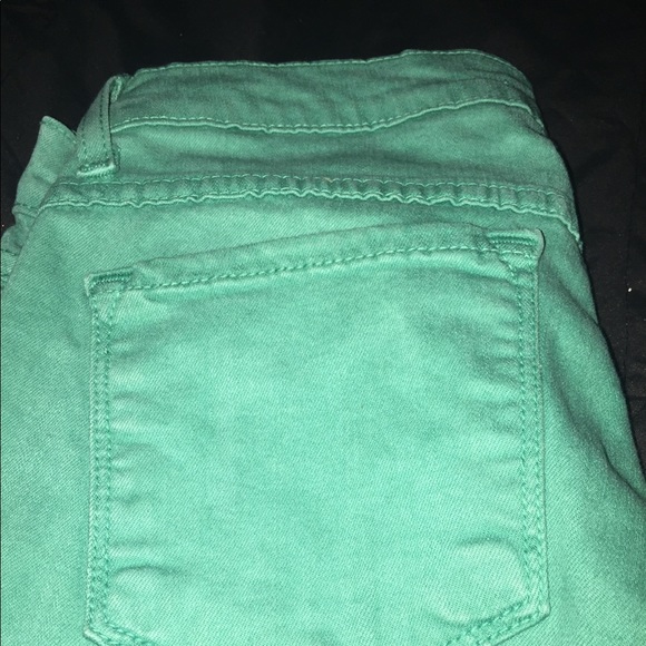 Green Fitted Jeans Size 5 - Picture 2 of 7